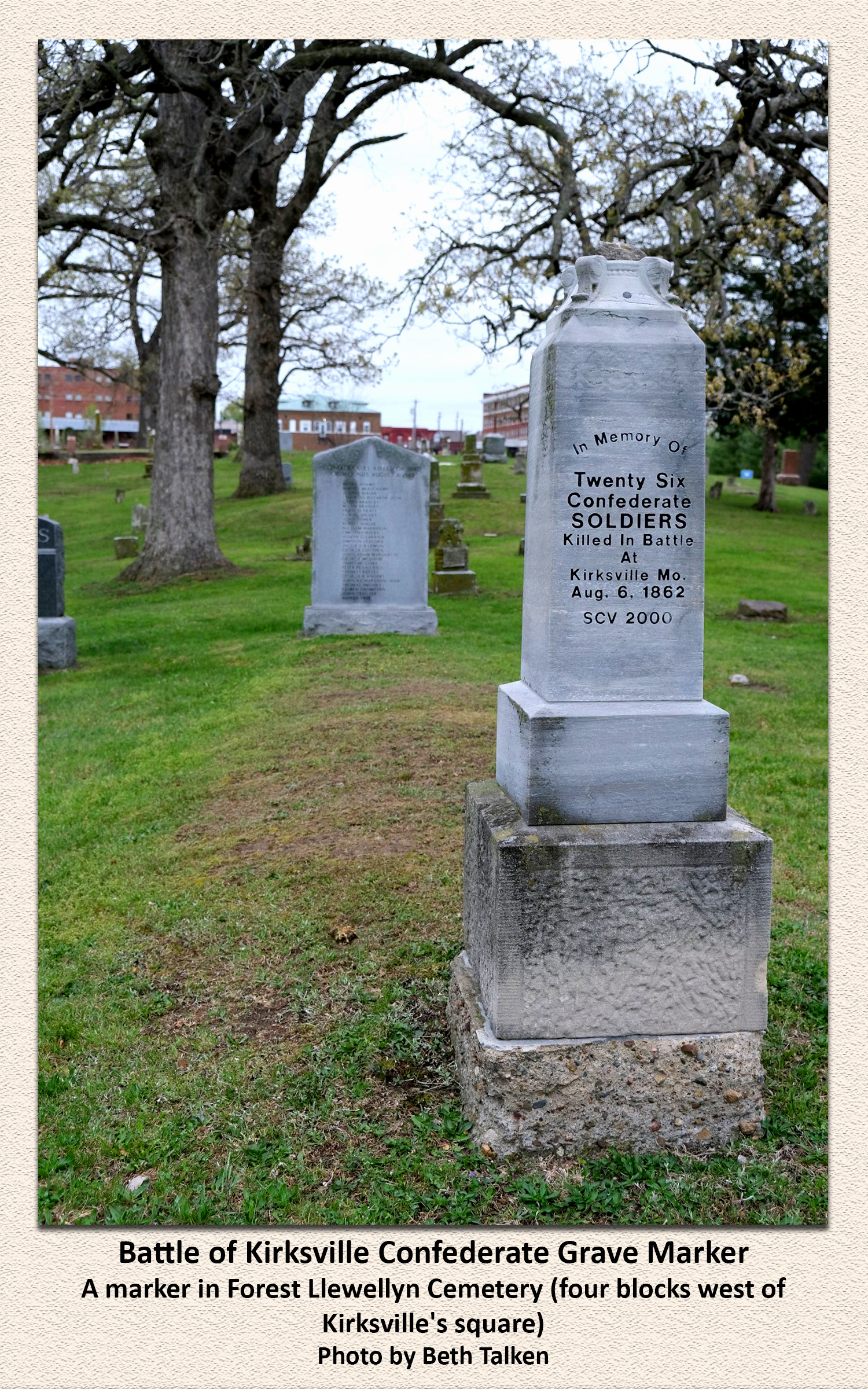 Battle of Kirksville Confederate statue